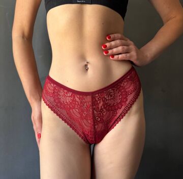 Dantelli Slip Külot – Koyu Kırmızı