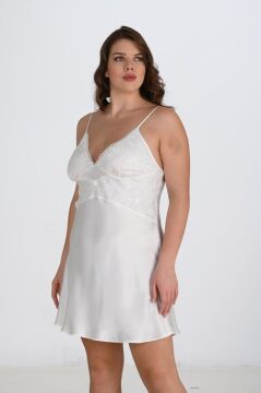 Büyük Beden 2li Ekru Sabahlık Takımı