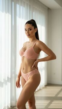 Pamuklu Kaşkorse Desteksiz Balenli Takım - Somon