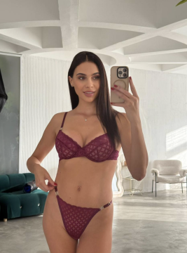 Dantelli Bralet Sütyen & Tanga Takımı - Mürdüm