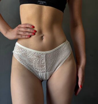 Dantelli Slip Külot – Beyaz